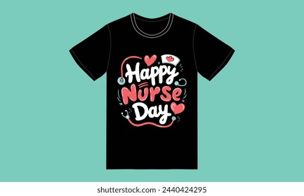 trendy nurse typography tshirt design