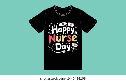 trendy nurse typography tshirt design