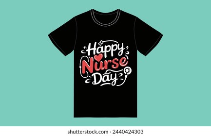 trendy nurse typography tshirt design