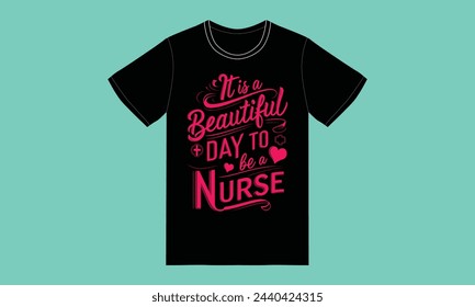trendy nurse typography tshirt design