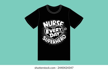 trendy nurse typography tshirt design