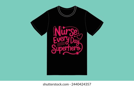 trendy nurse typography tshirt design