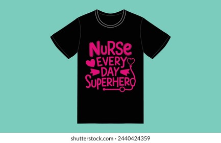 trendy nurse typography tshirt design