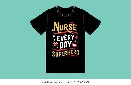 trendy nurse typography tshirt design