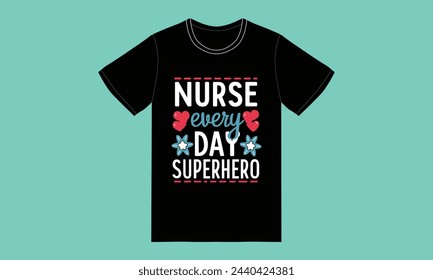 trendy nurse typography tshirt design