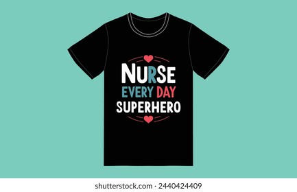 trendy nurse typography tshirt design