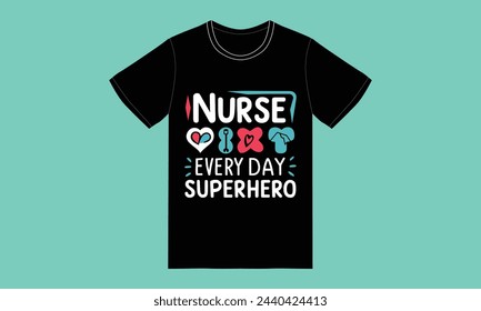 trendy nurse typography tshirt design