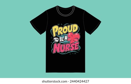 trendy nurse typography tshirt design