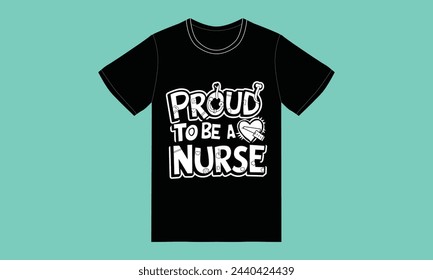 trendy nurse typography tshirt design