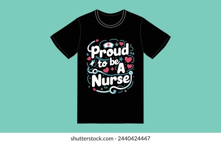 trendy nurse typography tshirt design