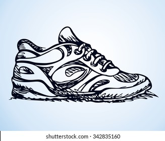 Vintage Paper Napkins Sneakers Running Tennis Shoes New Old Stock Illustration