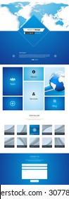 Trendy One page website design template. Vector