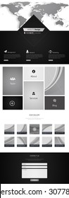 Trendy One page website design template. Vector 