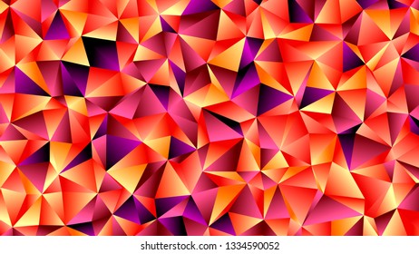 Trendy Orange Colors Low Poly Backdrop Design