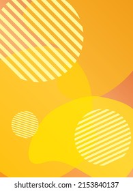 Trendy orange yellow color block overlapping poster vector background