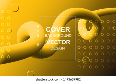 Trendy orange and yellow geometric background.Fluid shape illustration. Eps10 vector.