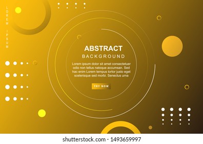 Trendy orange and yellow geometric background.Fluid shape illustration. Eps10 vector.