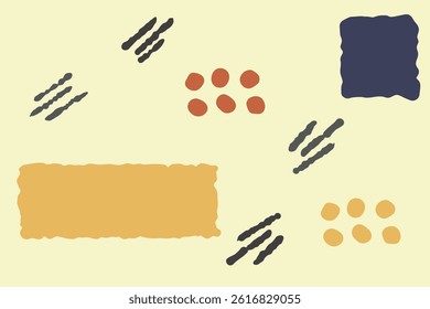 Trendy organic abstract shapes background muted color