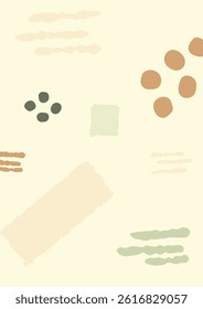 Trendy organic abstract shapes background muted color