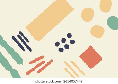 Trendy organic background design soft colors vector