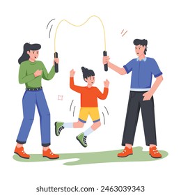 Trendy Outdoor Activities Flat Illustrations 