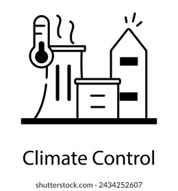 Trendy outline icon of climate control center