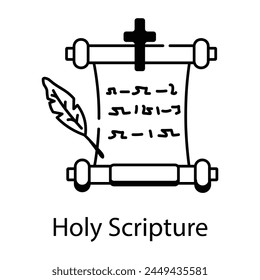 Trendy outline icon of holy scripture