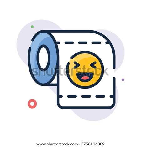 Trendy outline icon of tissue roll used for prank joke