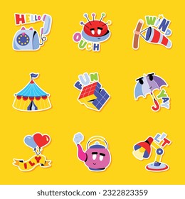 Trendy Pack von Fun Equipment Flat Stickers 

