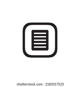 Trendy page list app icon in flat style isolated on white background. 
Icon for the presentation, brochure, catalog, poster, book, magazines and apps.
Vector illustration, EPS10.