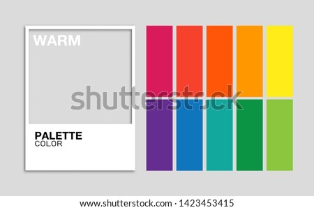 Trendy palette color warm in vector format