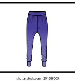 Trendy pant,jogger,relax style in vector