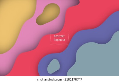 Trendy Pantone Color Palettes ocean wave Papercut wallpaper Background for presentation. gradient background design. Summer sea beach waves pattern. 