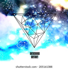 Trendy parallax background. Blur sky, clouds, nature, landscape for Summer Holidays and web design.