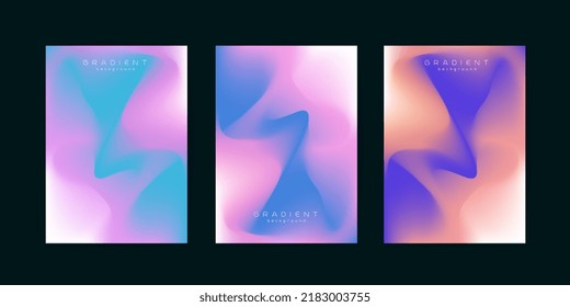 Trendy pastel Abstract fluid wave background creation. Set of abstract for wallpaper, pattern, banners, web design. New trend of gradient flow elements lines. vector, illustrion background design