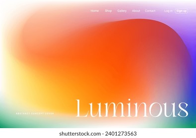 Trendy Pastel Blue Gradient Fluid Blurred Background. Modern color mesh luminous template for Landing Page, Poster, Brochure, Advertising, Placard, Invitation Card, Music Festival, Night Club, Website