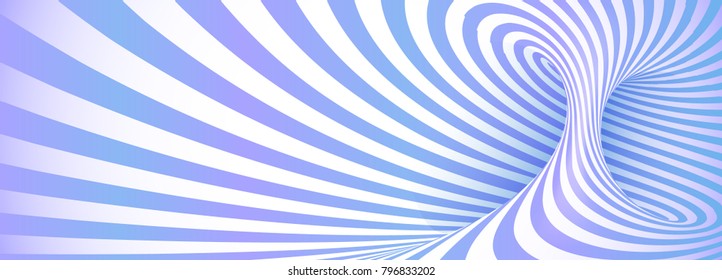 Trendy pastel blue and violet colors vector optical illusion swirl