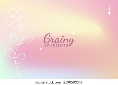 Trendy pastel gradient grainy vector background