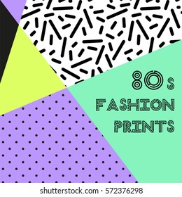 Trendy pattern in 80s style for your decoration, can be used as banner, frame, as throw pillows or phone cases design etc