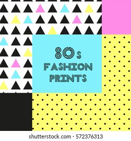 Trendy pattern in 80s style for your decoration, can be used as banner, frame, as throw pillows or phone cases design etc