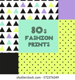 Trendy pattern in 80s style for your decoration, can be used as banner, frame, as throw pillows or phone cases design etc