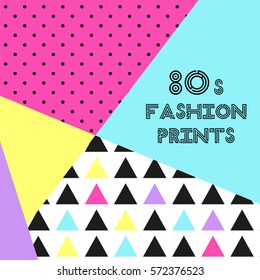 Trendy pattern in 80s style for your decoration, can be used as banner, frame, as throw pillows or phone cases design etc