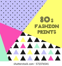 Trendy pattern in 80s style for your decoration, can be used as banner, frame, as throw pillows or phone cases design etc