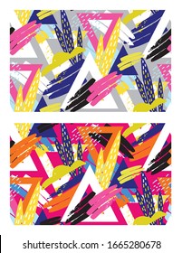 Trendmuster. Abstrakte handgezeichnete doodle Blätter. Botanisches Design. Designelemente von Vorlagen für Hintergrund, Muster und Banner. Blumenset. Blätter-Set.