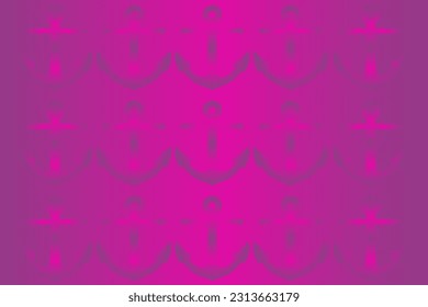 Trendy pattern with an anchor. A bunch of pink anchors scattered randomly on a vibrant pink background