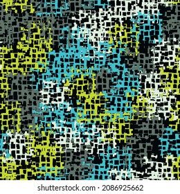  Trendy pattern with colorful elements for print or mobile application. Horizontal halftone background with color elements for your design. Vector texture.Digital texture.Seamless color geometric patt