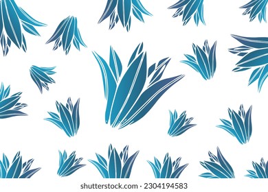 Trendy pattern made of beautiful wood lily flowers, spring and summer background