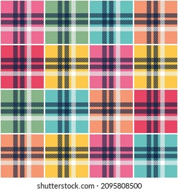 Trendy pattern that tiles seamlessly as a pattern. Vecor fabric cage illustration of texture.