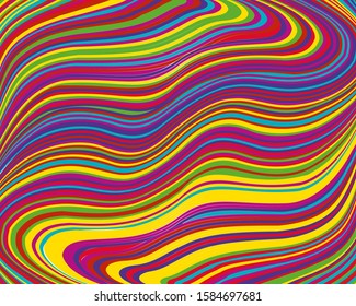 Trendy pattern for web background design. Abstract dynamic background. Colors of rainbow on bright pattern. Business presentation. Vector graphic. Rainbow abstract. Geometric wallpaper design.