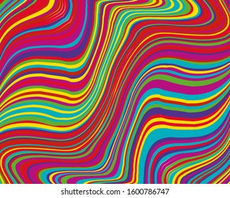 Trendy pattern for web background design. Abstract dynamic background. Colors of rainbow on bright pattern. Business presentation. Vector graphic. Rainbow abstract. Geometric wallpaper design.